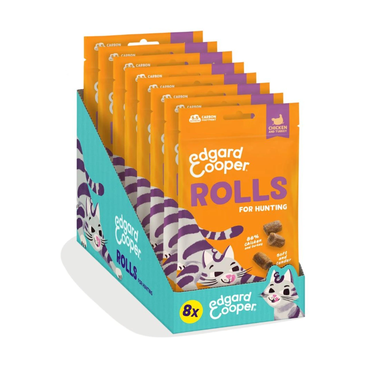 Edgard & Cooper Soft Rolls kylling og kalkun 45 g